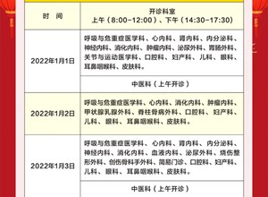 2022年“元旦”就诊告示